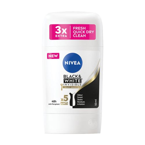 NIVEA Black&Wite Invisible Silky Smooth dezodorans u stiku 50ml slika 1