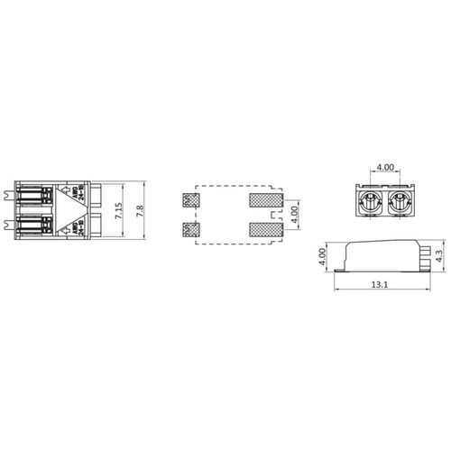 TRU COMPONENTS  LEDV10BU2GR    konektor            320 V  bakar-berilij    Tape cut  1 St. slika 2