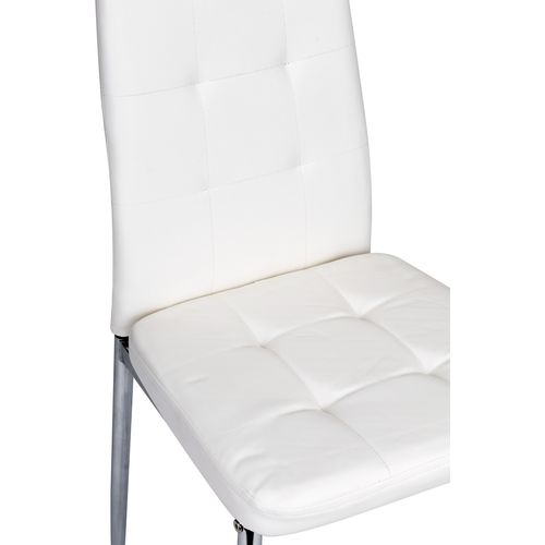 Set od 4 tapeciranih stolica bijeli slika 6