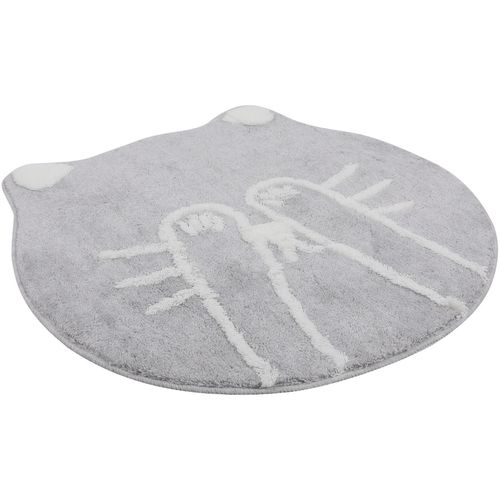 Shy Cat - Grey Multicolor Acrylic Bathmat slika 4