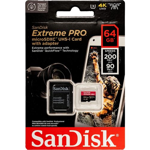 SanDisk Extreme PRO microSDXC 64GB + SD adapter - brzina do 200MB/s slika 3