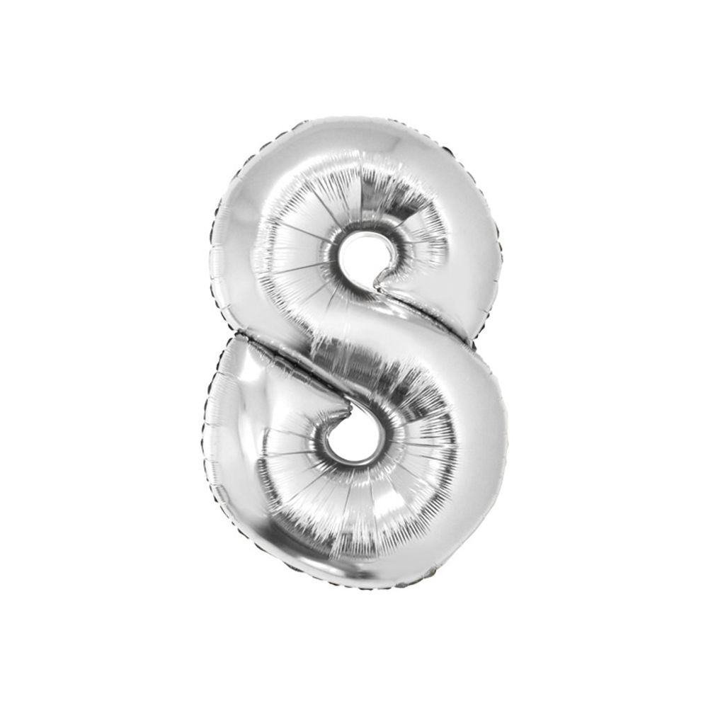 FG-C85S8 Folijski Balon 8 Srebrni 92cm slika 1