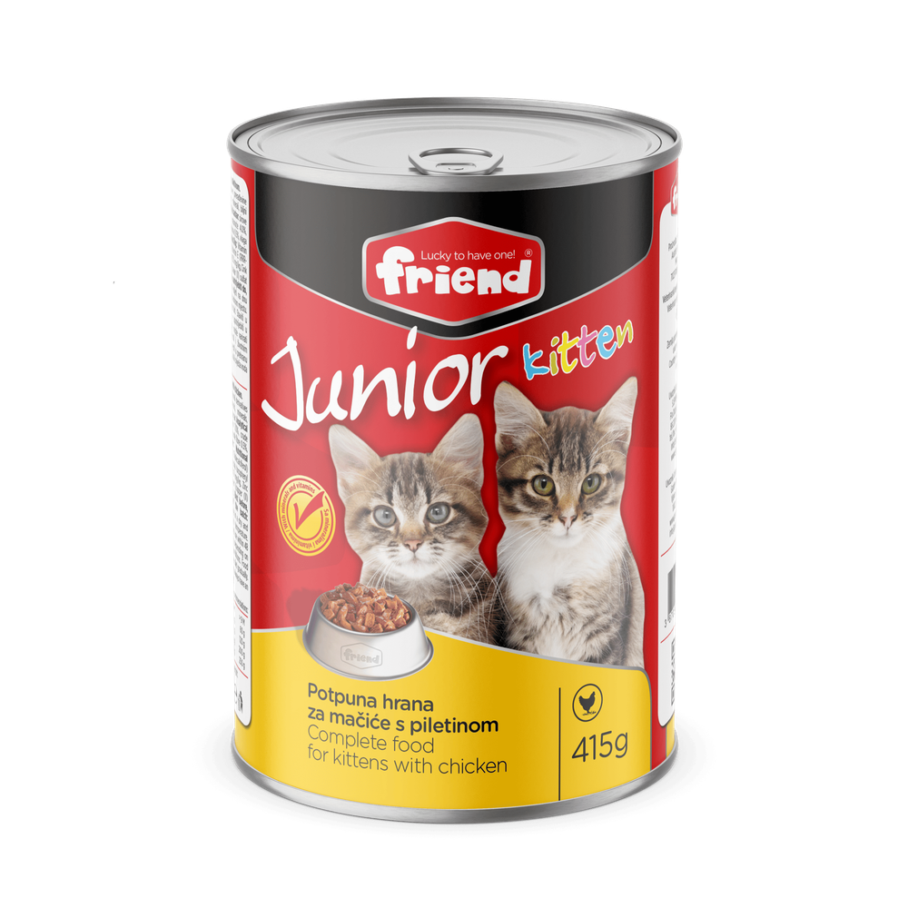 Friend Junior Kitten hrana za mačke u konzervi Piletina 415g slika 1