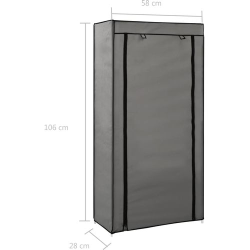 282430 Shoe Cabinet with Cover Grey 58x28x106 cm Fabric slika 33