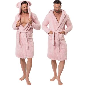 Muški kućni ogrtač Teddy Pink L/XL