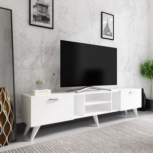 Rudy - White White TV Stand