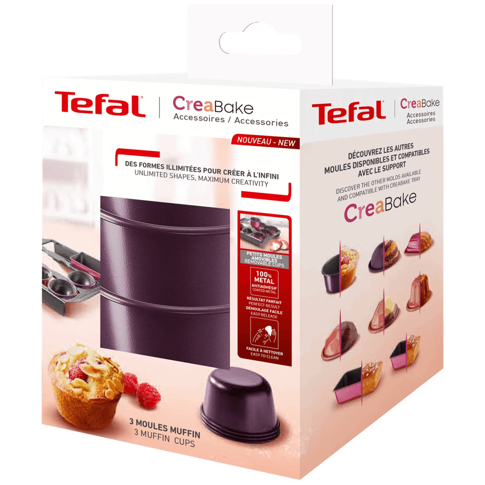 Tefal Kalup za mafine, 3 kom., CreaBake - J3069404 slika 2