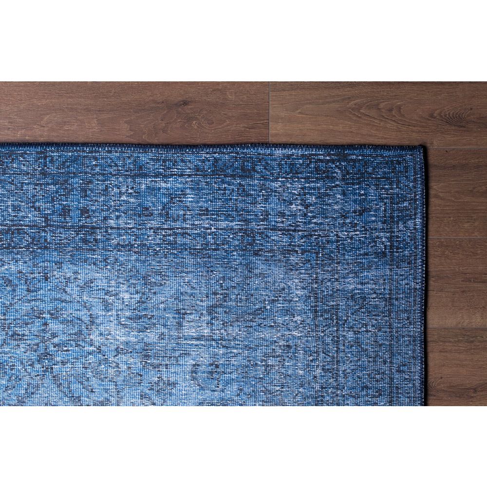 Tamnoplavi Višebojni Tepih Dorian Chenille - AL 138 (140 x 190 cm) slika 2