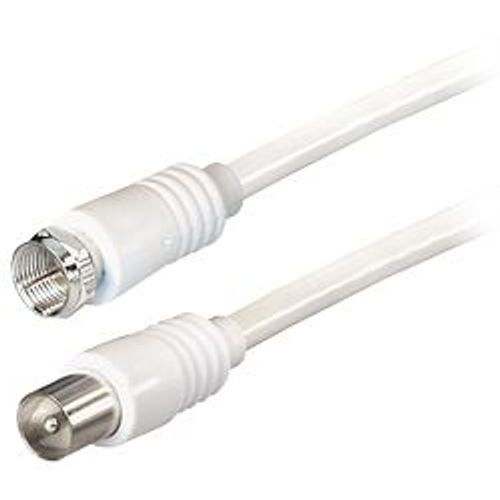 Transmedia TV-SAT Kabel F to IEC 5m, White slika 1