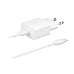 Samsung kućni punjač, USB-C 15W + TipC kabl, beli