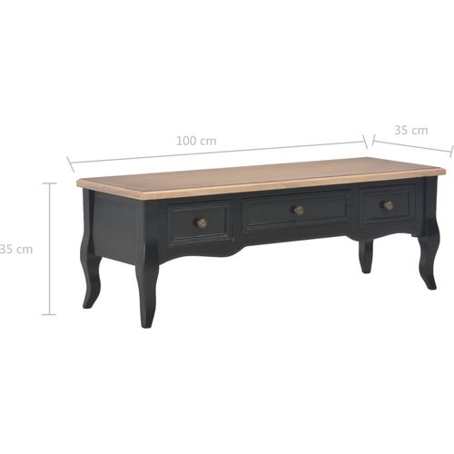 280051 TV Cabinet Black 100x35x35 cm Wood slika 41