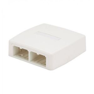 Panduit CBXQ4AW-A Nazidna uticnica 4xRJ45, PanNet, nizak profil, prazna, bela