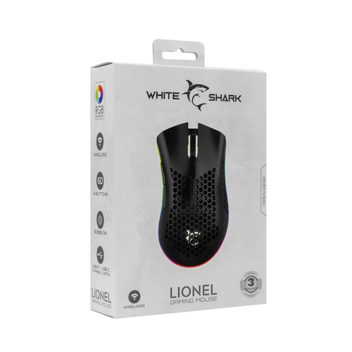 White Shark MIŠ WGM-5012 LIONEL / 10.000 DPI - Crni / Wireless slika 7