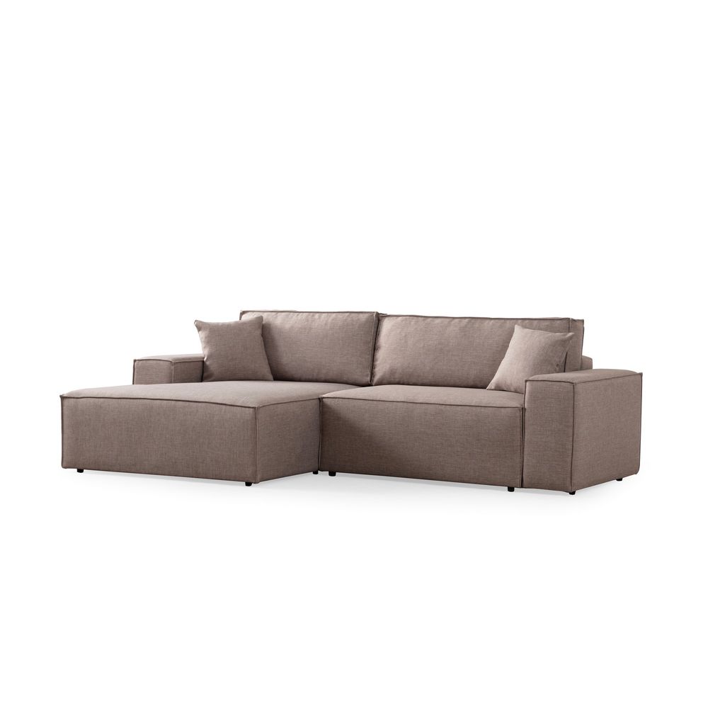 Pırlo Kutni Sofa na Razvlačenje - Smeđa slika 6