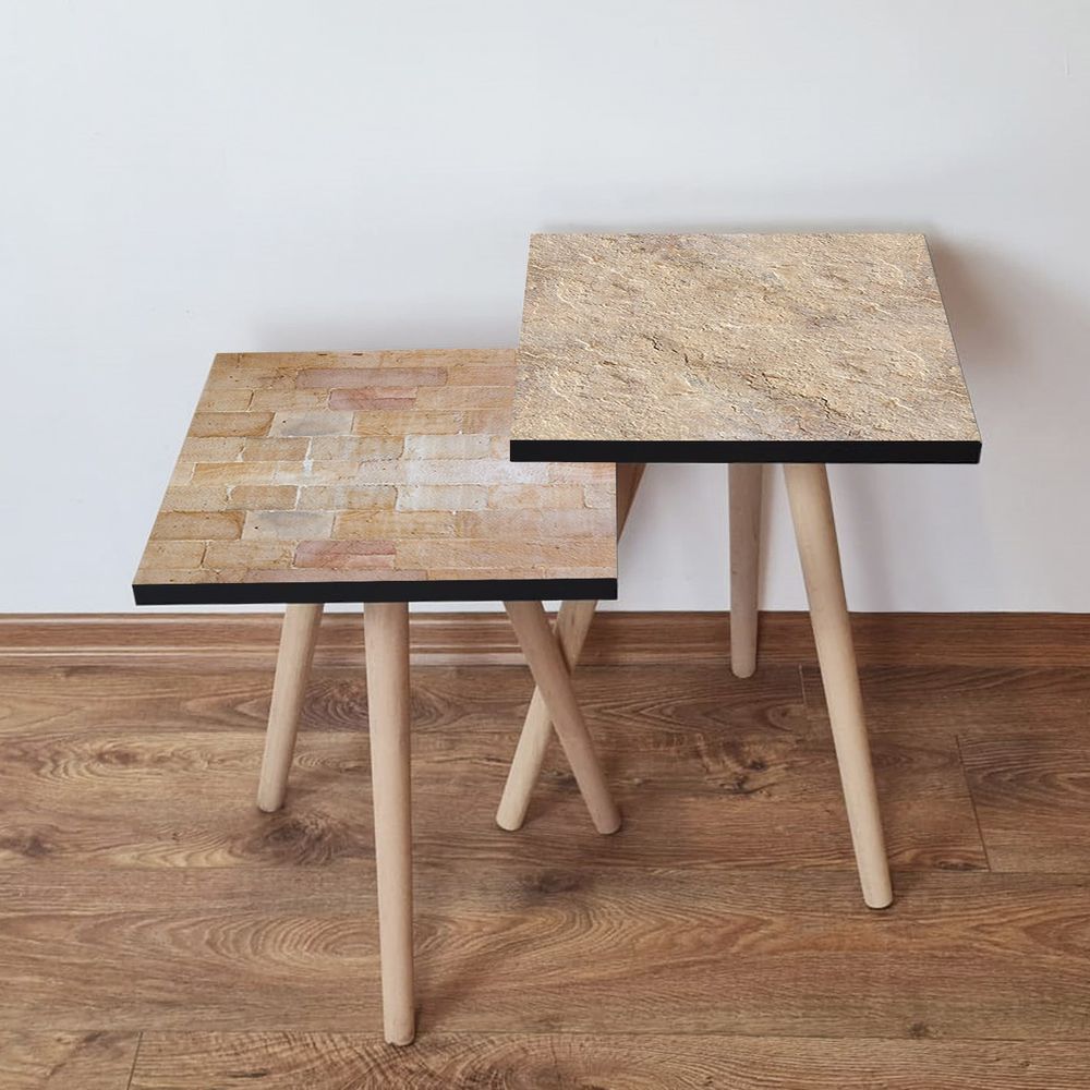 Nesting stolovi 2Shp524 - (2 komada) - boje: bež, bijela slika 1