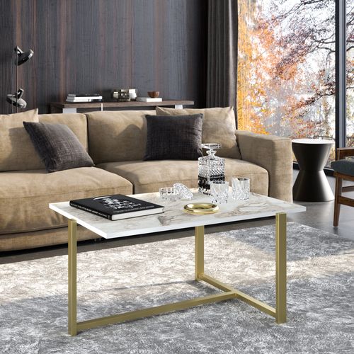 Merideths - Gold Gold
White Coffee Table slika 1