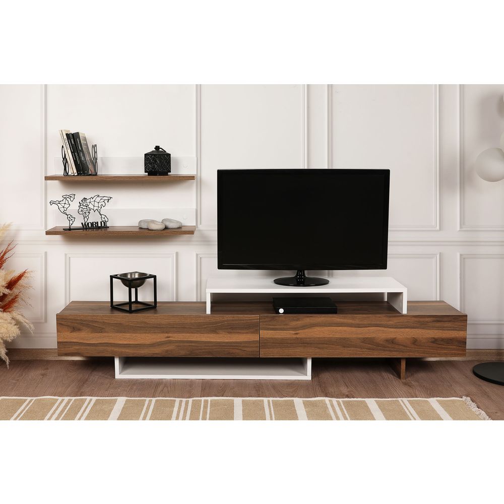 TV Komoda Nirvana - Teak, Bijela slika 1