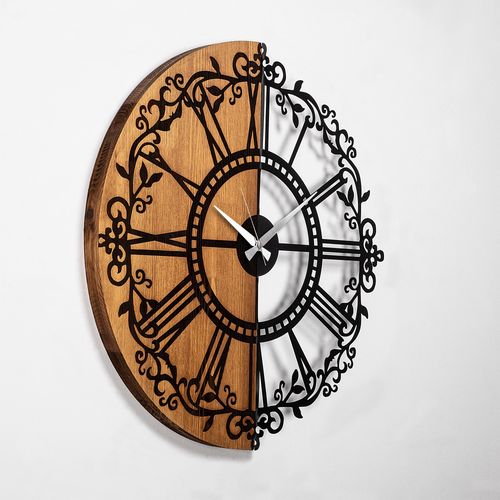 Wallity Ukrasni drveni zidni sat, Wooden Clock - 63 slika 6