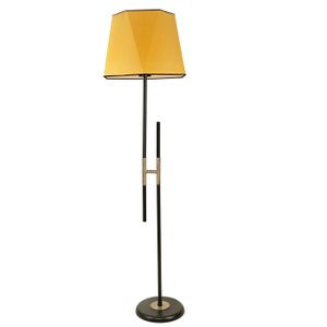 Felix Siyah Lambader Altıgen Hardal Abajurlu Yellow Floor Lamp