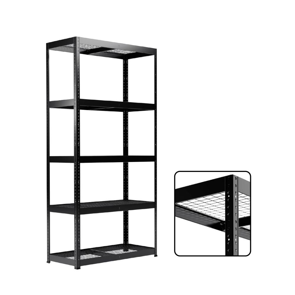 METALKAS Polica Metalna Mreža180 X 90 X 40 Cm/5 Polica/ 875 Kg - Rzp-175 Black Froozen slika 1