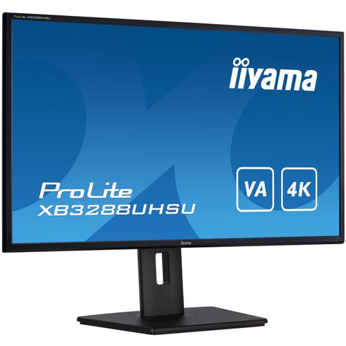 IIYAMA Monitor LED XB3288UHSU-B5 32'' VA panel with 4K resolution 3840 x 2160 @60Hz 300 cd/m² 3000:1 3ms HDMI DP USB height, swivel, tilt slika 3