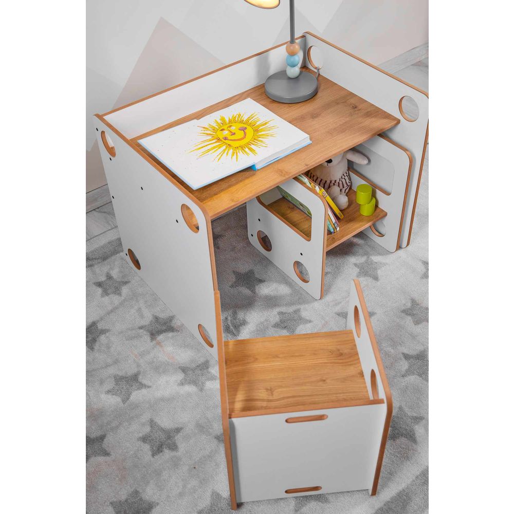 Set stola za djecu Goldfinch 2, boje: bijela, prirodna slika 10