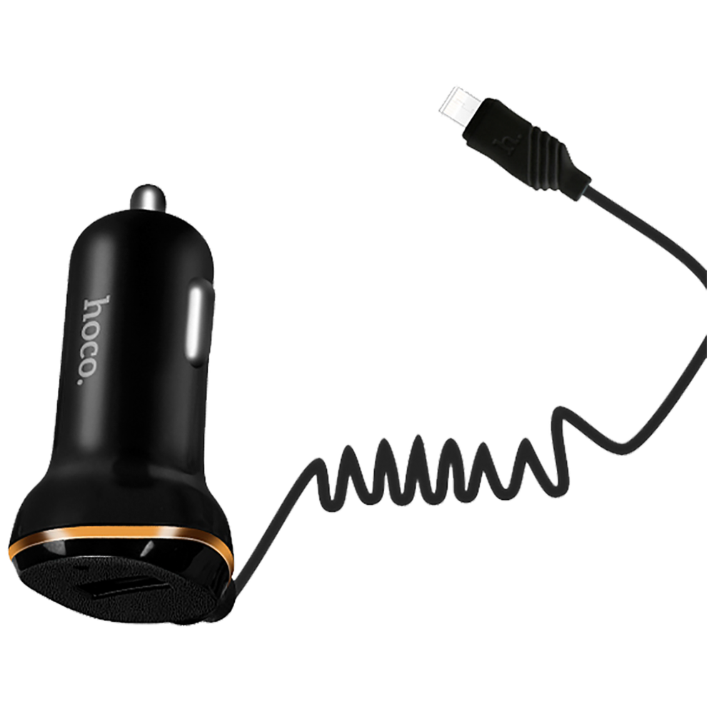 hoco. Auto punjač  sa micro USB kabl, USB, 5 V/3.4 A, crna - Z14 single, micro USB, BK slika 4