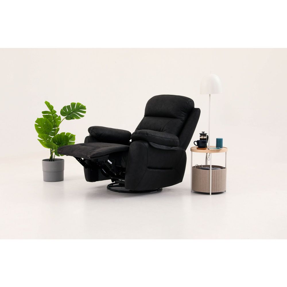 Recliner Comfort Manuel - Crni slika 2