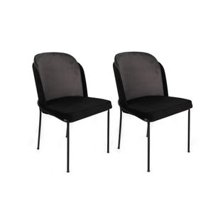 Dore-150 V2 Sivi i Crni Set Stolica (2 Komada)