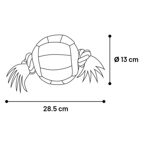 IGRAČA LOPTA AQUA CRNA/ŽUTA fi 13cm slika 2