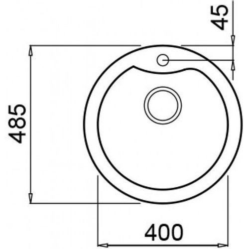 Elleci sudoper Ego Round Granitek M73 Titanium Metal  LMEROU73 slika 2