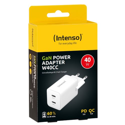 Intenso 40W GaN punjač s 2xUSB-C priključkom W40CC slika 4