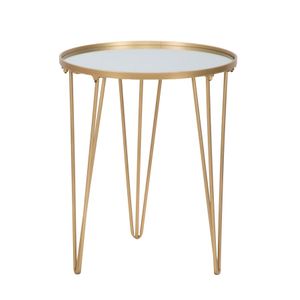 Mauro Ferretti Coffee table glam gold/ogledalo cm ø 40x49