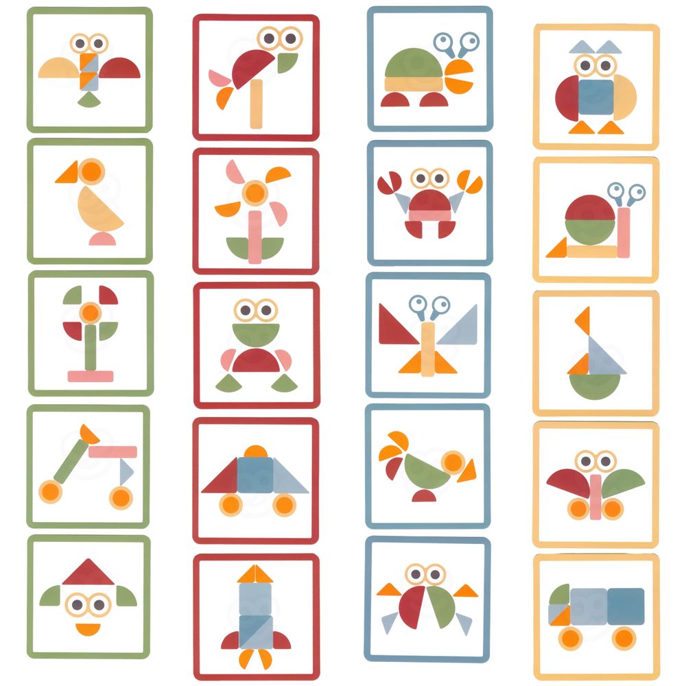Woopie zelena drvena igra zabijanja čavala s čekić puzzle 20 uzoraka 82 kom. slika 4