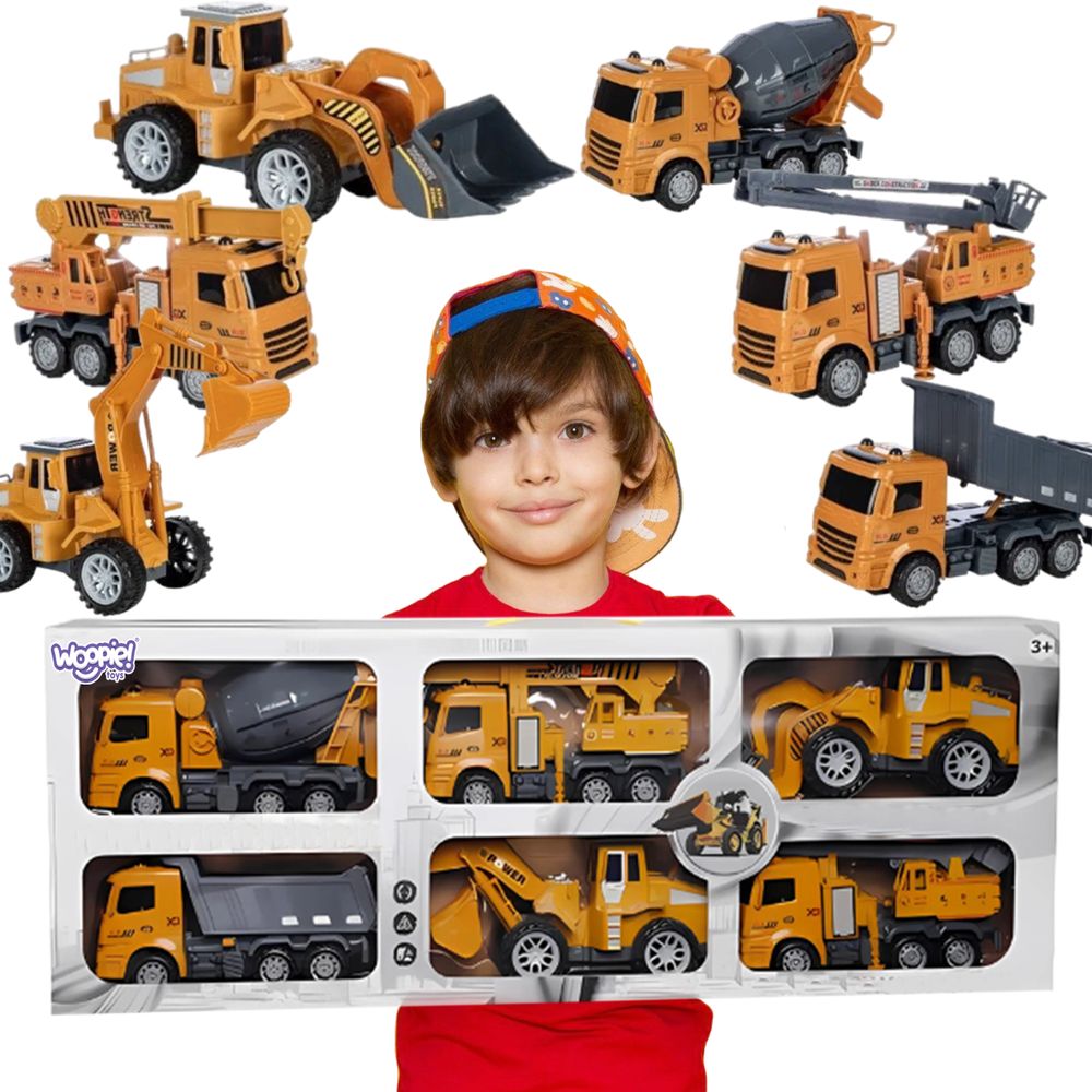 Woopie odličan građevinski set automobila 6u1 slika 1