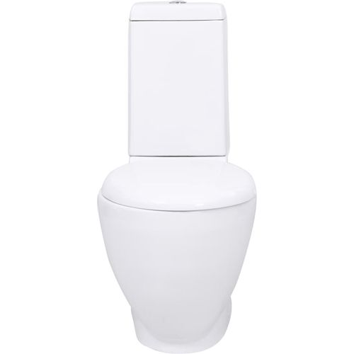 Keramička okrugla toaletna školjka s protokom vode bijela slika 46