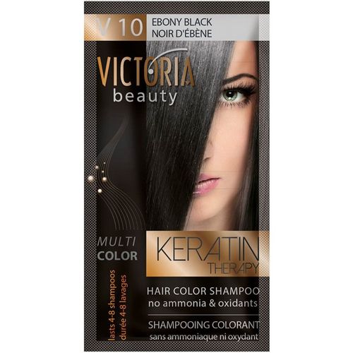 Victoria Beauty Keratin Therapy Color Shampoo black, 6 kom 40 ml slika 1