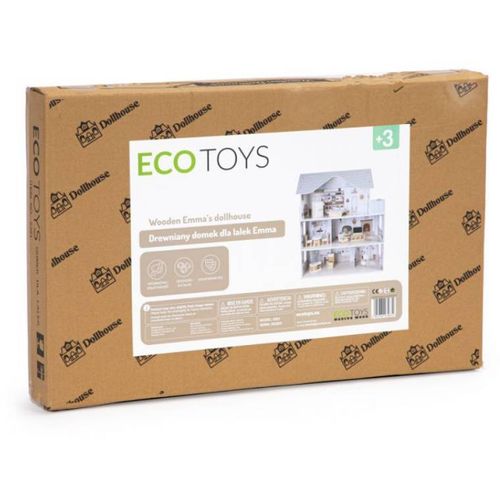 Eco Toys Drvena Kućica Za Lutke Sa Nameštajem Emma Residence slika 10