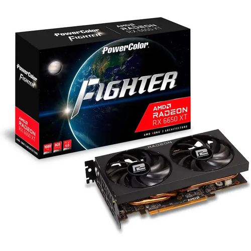 Grafička karta POWER COLOR Fighter AXRX 6650 XT 8GBD6-3DH AMD 8GB GDDR6 128bit crna slika 1