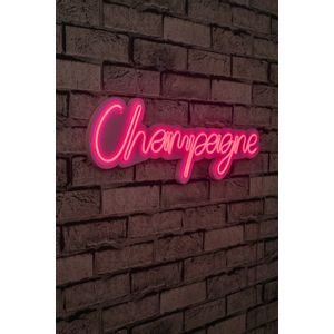 Wallity Champagne - Pink Pink Dekorativna Plastična LED Rasveta
