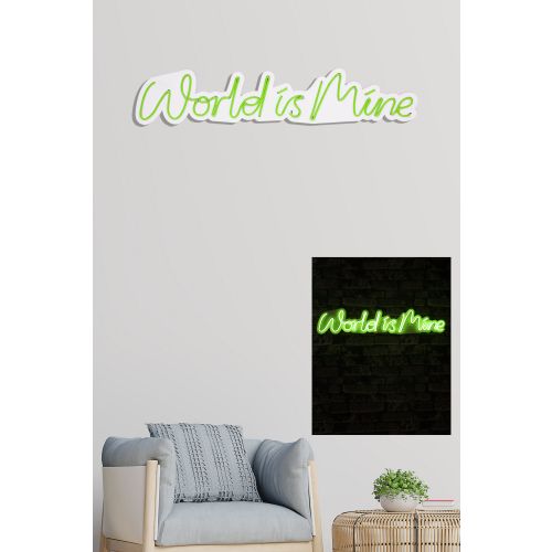 Wallity Ukrasna plastična LED rasvjeta, World is Mine - Green slika 3