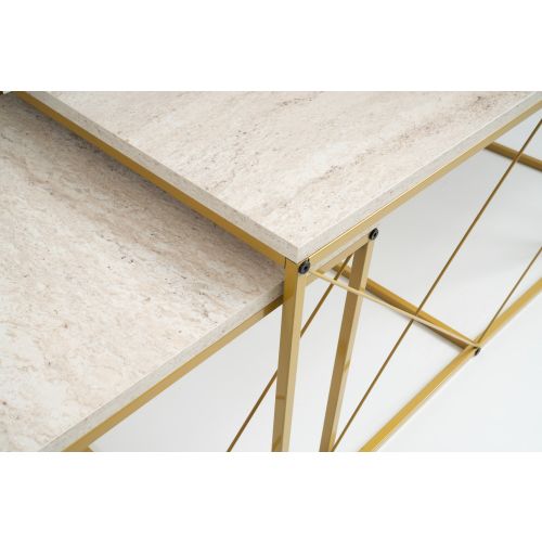 Defne - Gold, Marble Gold
Marble Coffee Table Set slika 5