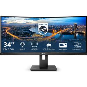 Philips 346B1C 34 "UltraWide curved monitor with USB-C docking station for laptop