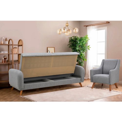 Atelier Del Sofa Hera Set - Grey  Grey Sofa-Bed Set slika 7