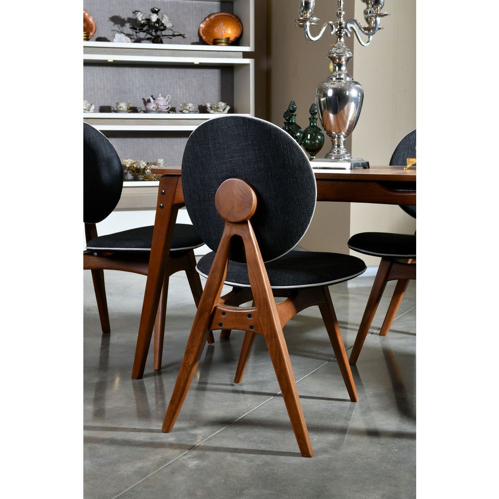 Touch Wooden - Set Stola i Stolica u Antracit Orahu (5 Komada) slika 3