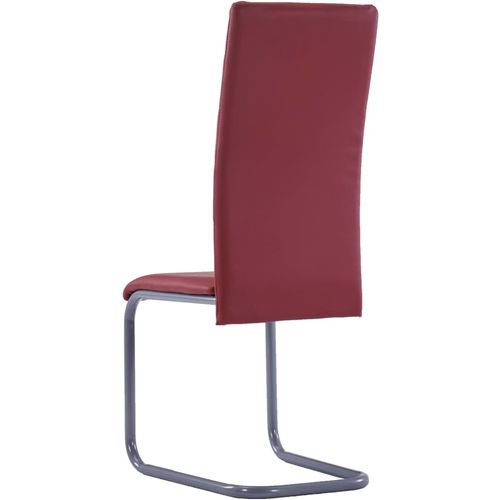 Konzolne blagovaonske stolice od umjetne kože 4 kom crvene slika 22