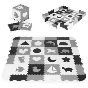 Ecotoys edukativna puzzle podloga za igru crno-bijela 36kom.