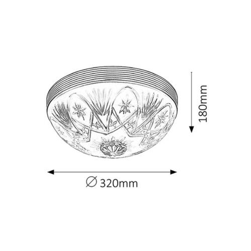 Rabalux Annabella plafonska lampa E27 2x60W bronza Klasična rasveta slika 2