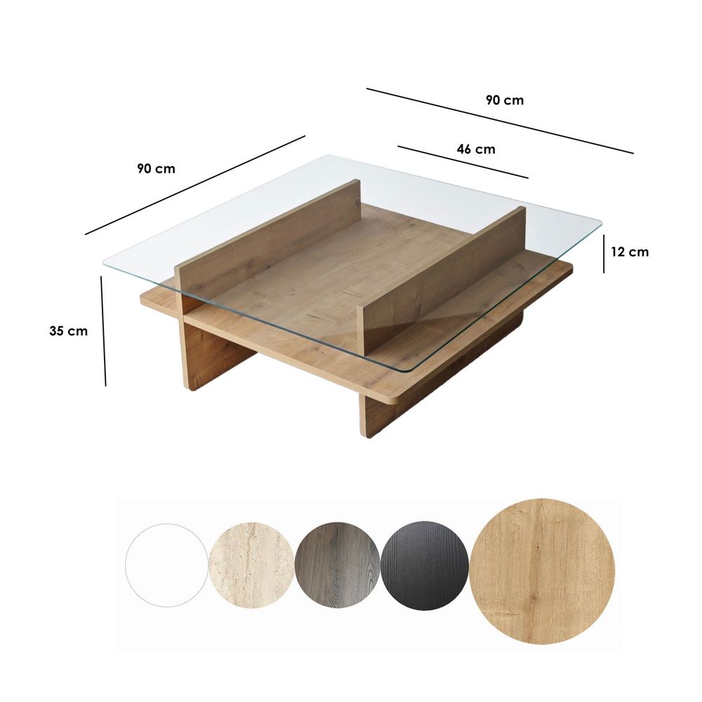 Kafa stol Saga Square - Plavi i prozirni slika 10