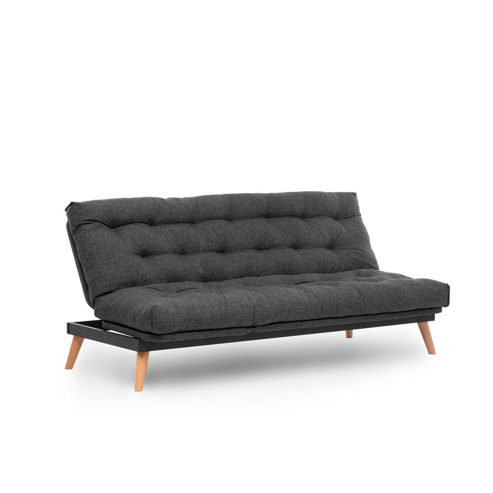 Saki - Tamno Siva Troosjedna Sofa na Razvlačenje slika 12
